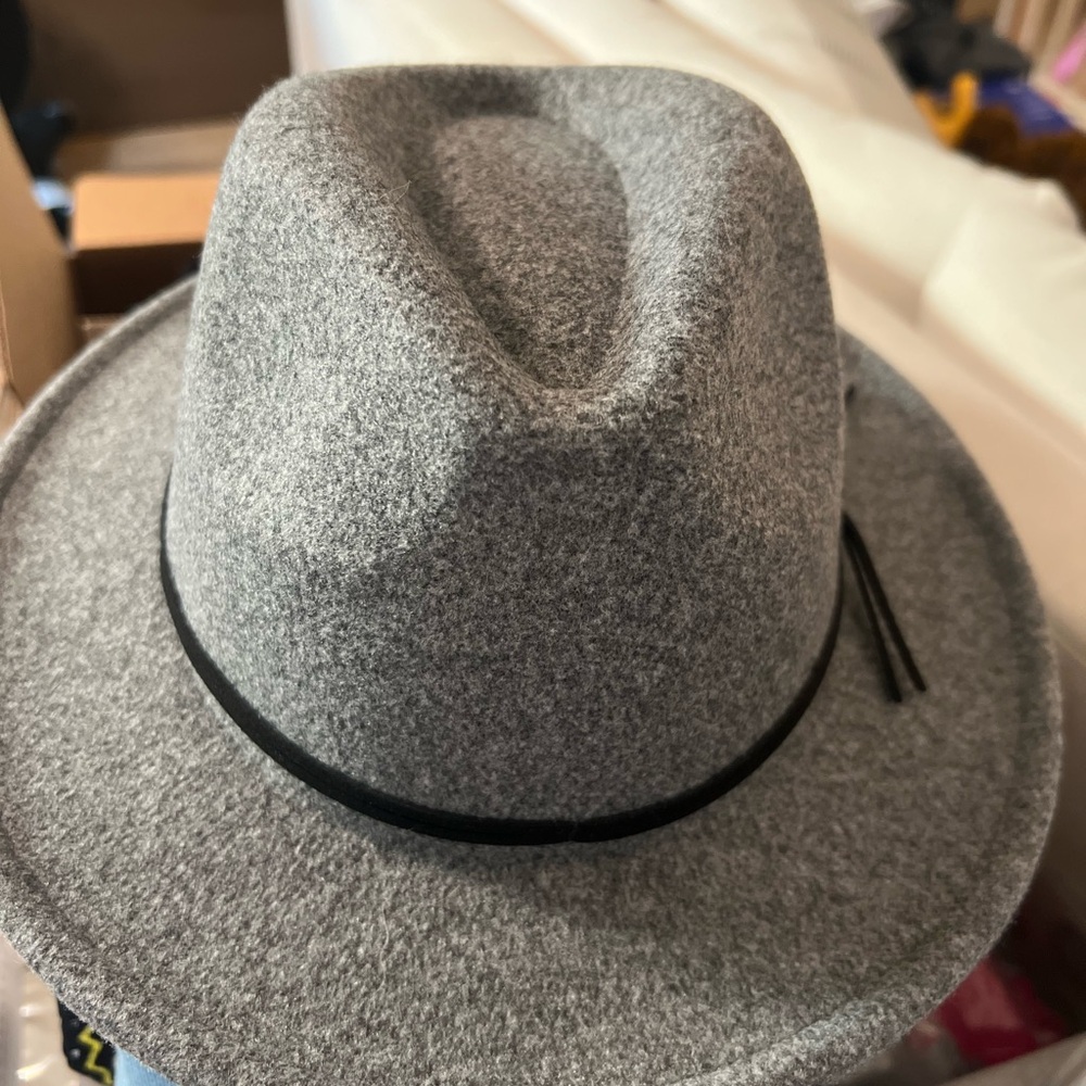 NWT Cat & Jack Gray Fedora Hat with Black Band 2T-5T